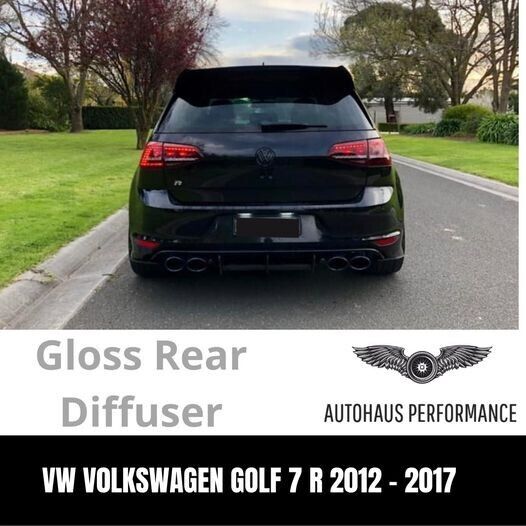Brand new VW Volkswagen Golf MK 7 R Gloss Black Rear Diffuser