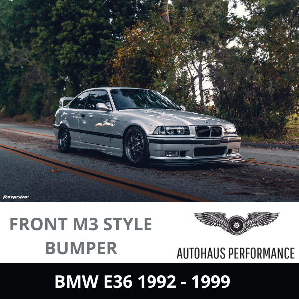 BMW E36 Front Bumper M3 Style OEM 3-SERIES SEDAN & COUPE & CONVERTIBLE –  AutoHaus Performance