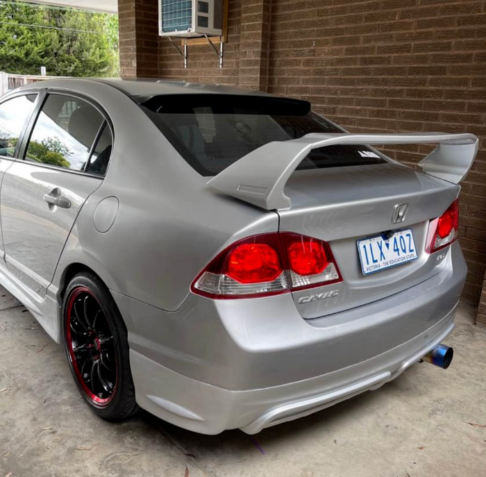 R Performance Wing Type R Type R style rear wing spoiler for 2006 - 2011 Honda Civic FD Gloss Bl ...