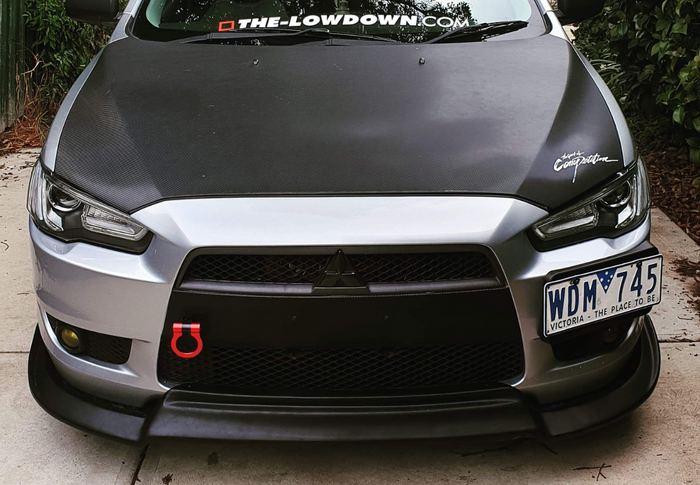 Mitsubishi Lancer CJ 2007 - 2018 Front Lip Matte Black Bumper Lip EVO X Style