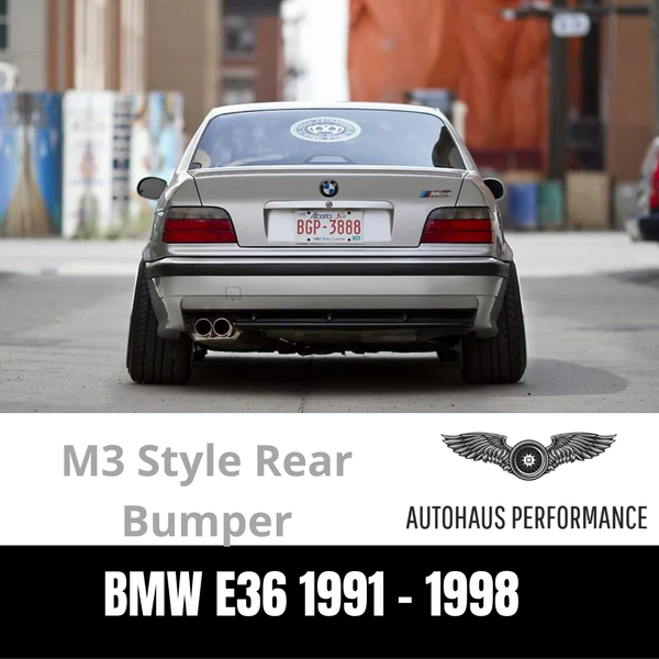 BMW M3 STYLE REAR BUMPER BAR FOR BMW E36 SEDAN & CONVERTIBLE & COUPE