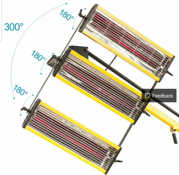 1100W LIGHT INFRARED PAINT CURING SYSTEM INFRA RED HEATER UNIT LIGHT