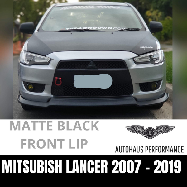 Mitsubishi Lancer CJ 2007 - 2018 Front Lip Matte Black Bumper Lip EVO X Style