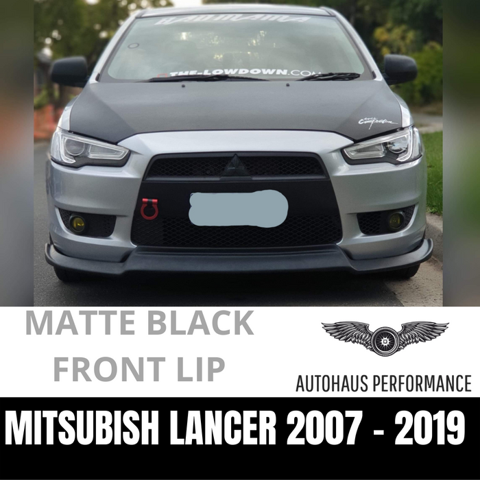 Mitsubishi Lancer CJ 2007 - 2018 Front Lip Matte Black Bumper Lip EVO X Style