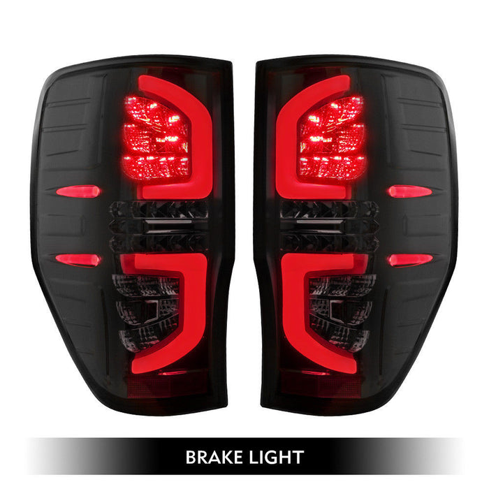 BLACK SMOKED LED TAIL LIGHT REPLACEMENTS TO SUIT FORD RANGER 2012-2019 ...