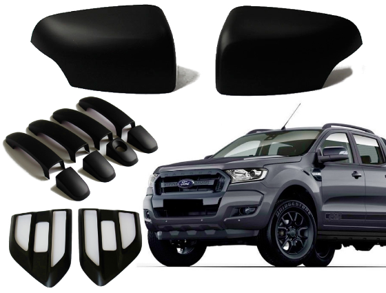MIRROR / HANDLES & SIDE WIND COVERS TO SUIT FORD RANGER EVEREST PX1 MK2 2015-2018