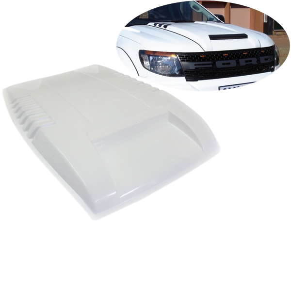 GLOSS WHITE BONNET SCOOP TO SUIT FORD RANGER 2011-2015 PX1 MK1