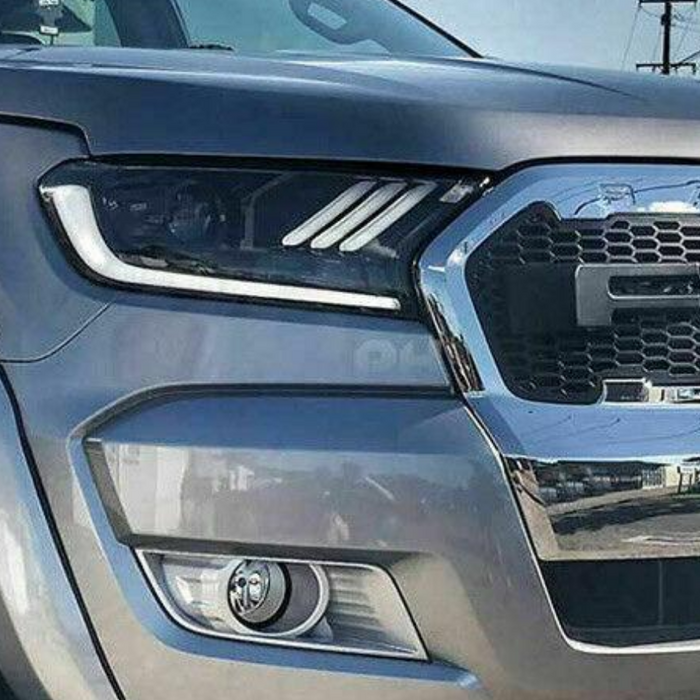 MUSTANG STYLE LED SEQUENTIAL HEADLIGHTS TO SUIT FORD RANGER PX2 MK2 2015-2018