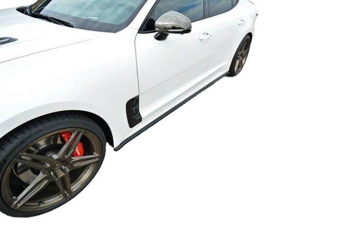 ABS GLOSS BLACK SIDE SKIRTS TO SUIT KIA STINGER GT 2017-2019