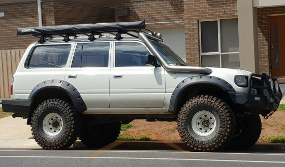 WIDE BODY MATTE BLACK JUNGLE FLARES 6PC TO SUIT TOYOTA LANDCRUISER 80 ...