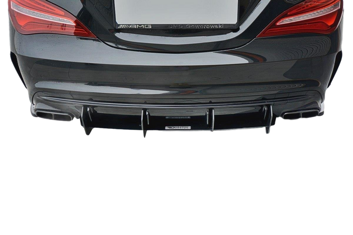 ABS GLOSS BLACK REAR BUMPER BAR DIFFUSER TO SUIT MERCEDES CLA45 AMG C117 FACE-LIFT 2017+